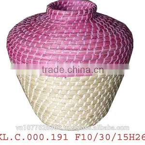 High Quality Best Selling 2015 Water Hyacinth Round Coloful Storage From Vietnam thumbnail-1