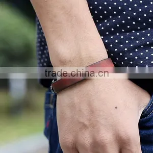 Braided Leather Bracelet Cuff With Metal Snap Closure Adjustable Genuine Leather thumbnail-5