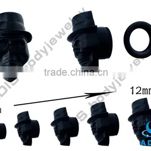 Acrylic Ear Plug, Black Michael Jackson Ear Expander Piercing thumbnail-1