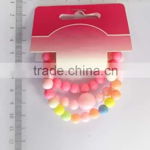 Lovely Three Colors Beaded Bracelet Set for Children thumbnail-4