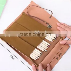 Retro Vintage Pirate Roll Up PU Leather Pen Pencil Case Treasure Map Kid Cosmetic Bag thumbnail-6