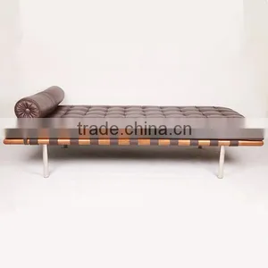 Mies Van Der Rohe Aniline Leather Barcelona DayBed Replica thumbnail-4