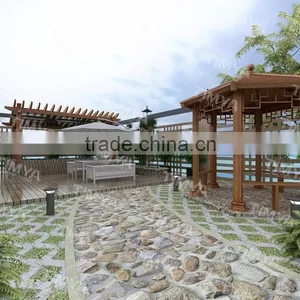 Outdoor Aluminum Frame Doubl Lamp for Garden Line Gazebo thumbnail-5