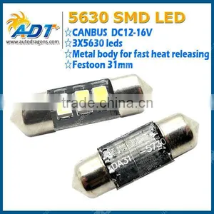 Super Promotion 3 LEDs 5630 / 5730 SMD Super Canbus Festoon Led 31mm thumbnail-1