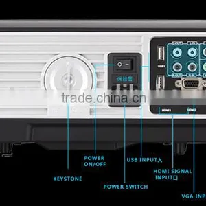 2800 Lumens 1080p Support Lcd Projector, Led Projector for pc Mobile Phone Dvd Speaker thumbnail-3