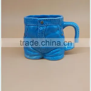 Ceramic Jeans Mug With Jeans Shape Mug for Home Decoration thumbnail-1