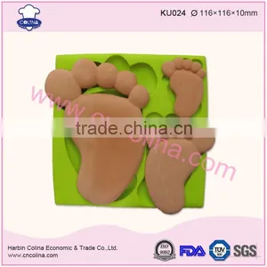 LFGB Standard 3d Footprint Fondant Tools Silicone Mold thumbnail-1