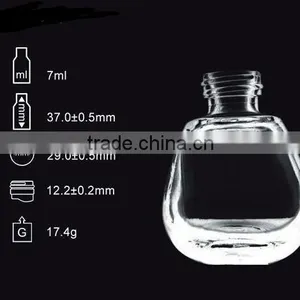 10ML Glass Clear Empty Nail Polish Oil Bottle With Cap Brush thumbnail-2