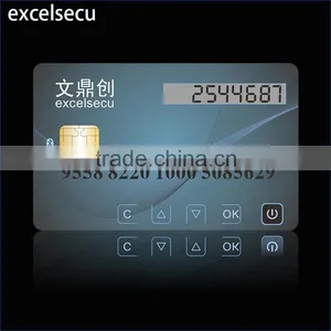 ESECU High Security CPU Chip LCD Card One Time Password Display Bank Credential Debit Java Card Smart Card thumbnail-1