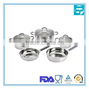 8pcs Stainless Steel Cookware With Silicon Handle thumbnail-1