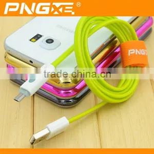 2016 High Quality Colored Led Usb Cable Noodle Flat Micro Usb Cable for Samsung Charger Cable thumbnail-4