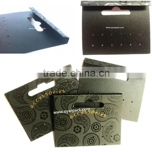 Black Plastic Custom Printed Earring Card With Hooker Hole thumbnail-1