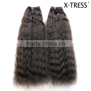 2pcs Pack 120g 16inch Coarse Yaki Super Wave Top Quality Synthetic Weft Hair Extension thumbnail-1
