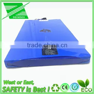 100% Real Factory CE ROHS Lithium Battery for Bike 48v 10ah Flat Lithium Battery Pack With Charger thumbnail-1