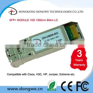 10G SFP+ 80KM 1550 LC Compatible With Cisco, HP, H3C Etc thumbnail-1