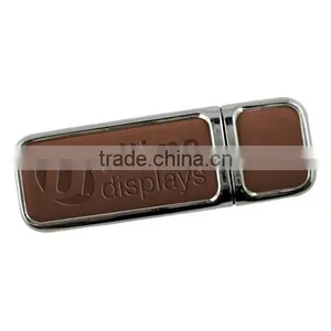 Elegant Factory Direct Selling Cheap 1gb Usb Flash Drive Brand Custom Leather Can be Printed Logo thumbnail-1