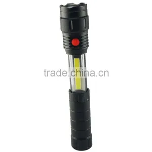 China Supplier 4AA Aluminium Strong Led Flashlight COB Working Light Torches thumbnail-1