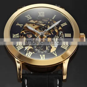 Mens Luxury Roman Dial Automatic Mechanical Stainless Steel Skeleton Sport Watch thumbnail-5
