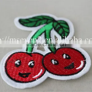 Good Price 7*8 cm Red Patches Cherry Pattern Design Indian Embroidery Patch thumbnail-5
