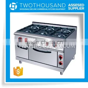 6 Burners Gas Range, 1 Oven, 1 Cabinet - 159000 BTU, TT-WE420B-1 thumbnail-1