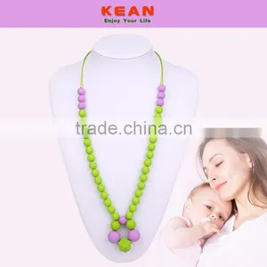 Wholesale BPA Free Silicone Jewelry Necklace for Baby Chew thumbnail-3