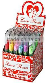 36pcs Tiny Silk Love Roses in 4" Glass Tubes thumbnail-1