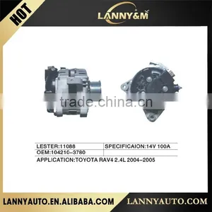 104210-3780 Auto Parts 14V 100A Alternator for Toyota LESTER:11088 thumbnail-1