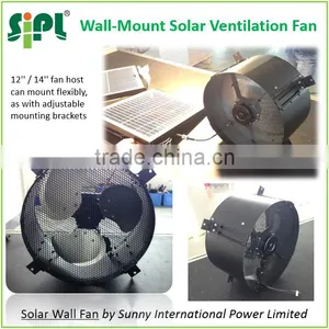 SUNNY FAN SN2015011 14 Inch 20 Watt Wall Mounted Solar Heat Exhaust Fan Air Extractor Ventilation Fan Blower thumbnail-1