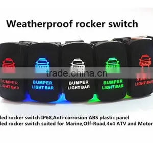 SPST 5 PIN DC 12V 20A 24V 10A Auto Marine LED Light Rocker Switch thumbnail-3