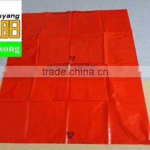 LLDPE Materials Red Color Disposable Plastic Medical Bags thumbnail-1