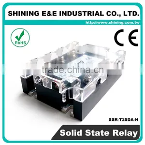 SSR-T25DA With Cover 24VDC DC 25A 3 Phase Solid State Relay SSR thumbnail-5