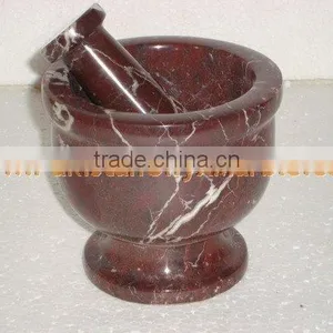 MARBLE MORTAR AND PESTLE HANDICRAFTS thumbnail-3
