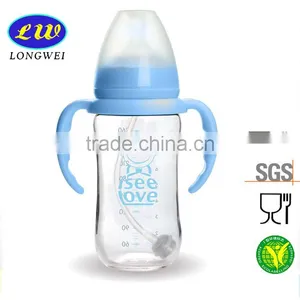 New 240ml Feeding Bottle Glass Customized Logo Baby Bottle Factory in China thumbnail-1