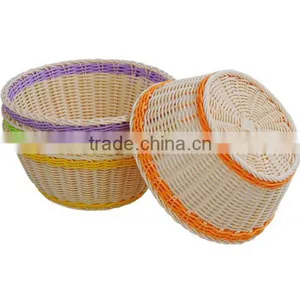 2014 New Wholesale Empty pp Straps Woven Storage Baskets Colorful thumbnail-1
