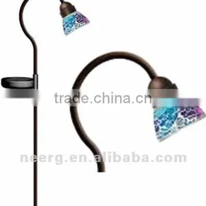 2-PC Mosaic FIESTA Solar Garden Stick Light thumbnail-1