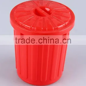 Rubbish Bin Household Garbage Can With Circular Cover/Plastic Trash Can thumbnail-1