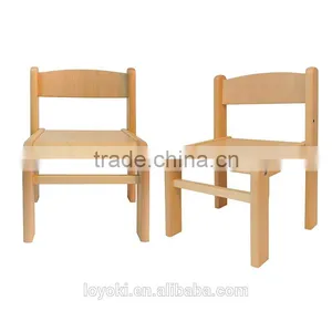 Children's Furniture Solid Beech Wood Children's Chairs Child Chair Without Armrests Natural Varnish thumbnail-1