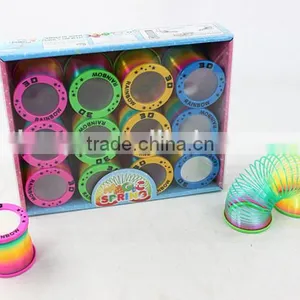 Hot Sale Plastic Colorful 3D LED Light Rainbow Spring Toys Educational Classic Toys/promotional Toys Raibow Circle thumbnail-1