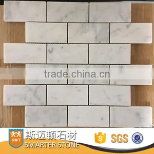 Carrara White Marble Subway Brick Mosaic Tile Premium Mosaic Til thumbnail-1