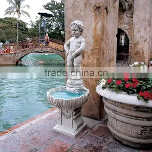 Outdoor Decoration Peeing Marble Boy Garden Fountain thumbnail-1