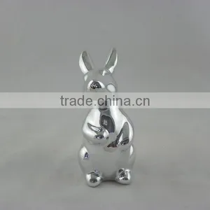 Standing Ceramic Easter Rabbit Figurines thumbnail-1