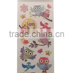 Popular Cute OEM Owl Design Decorative Shinny Glitter Sticker thumbnail-1