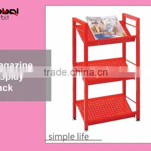 High Quality Industrial Style DIY Metal Book Wooden Wall Shelf thumbnail-4