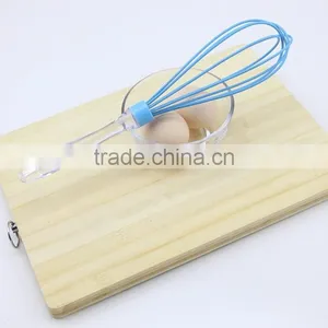 Blue Wire Loops Acrylic Handle Silicone Whisk for Egg thumbnail-5