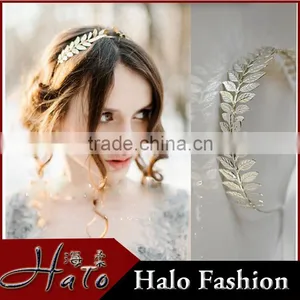 High Quality Tiara Metal Crowns Geek Goddess Athena Leaf Headband LH003-001 thumbnail-1