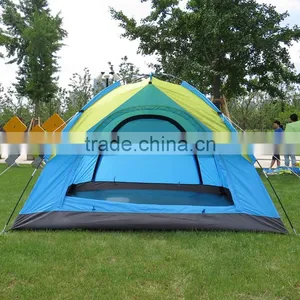 3 Person Double Layer Ripstop Polyester Family Camping Tent With Fiberglass Pole thumbnail-2