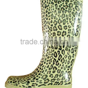 Purple Rubber Plain Rain Boots With Zipper thumbnail-1