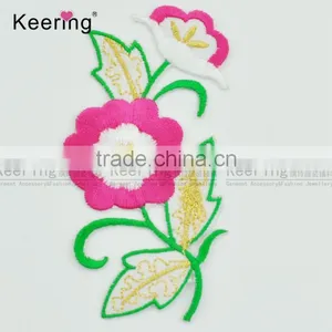 Hot Sale Clothing Flower Embroidery Patch Fabric Accessories Craft WEF-338 thumbnail-6