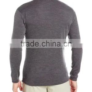 Custom Male Pure 100% New Merino Wool Men's Midweight Crew Outdoor Athletics Sports Long Sleeves Winter Clothing Thermal Underwe thumbnail-2