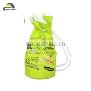 Printing Custom Cotton Canvas Drawstring Backpack With Cord Straps thumbnail-1